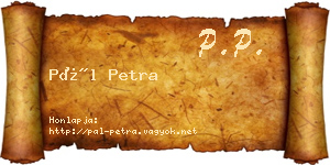 Pál Petra névjegykártya