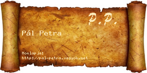 Pál Petra névjegykártya